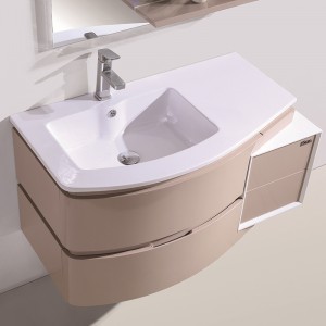Armario de baño moderno de PVC de nova cor con espello LED