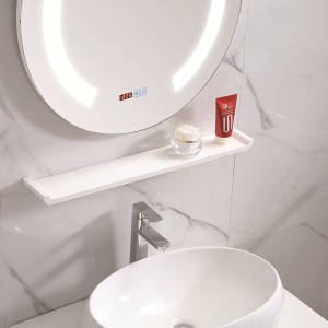 LED ミラーが付いている小さい現代ポリ塩化ビニールの浴室用キャビネット