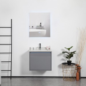 Модерен шкаф за баня с плоча керамичен мивка, малък размер с 600 мм