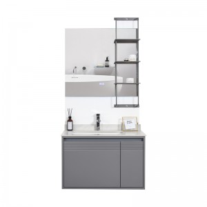 Modern Bathroom cabinet with slab ceramic basin ,small size with 800mm