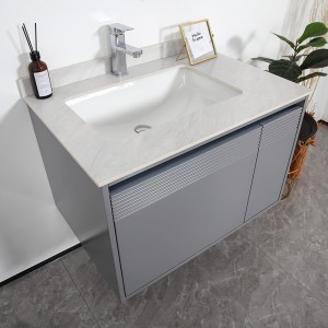Сучасна тумба для ванної кімнати з плитною керамічною раковиною, невеликого розміру 800 мм