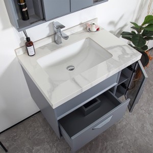 Дрвен кабинет за бања со геомантично ротирачко огледало, различна големина може да направи