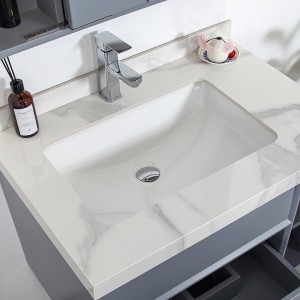 Ξύλινο ντουλάπι μπάνιου με γεωμαντικό περιστρεφόμενο ντουλάπι καθρέφτη, διαφορετικό μέγεθος μπορεί να κάνει