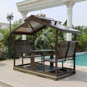 Outdoor Rocking Swing Chair Set For Four People