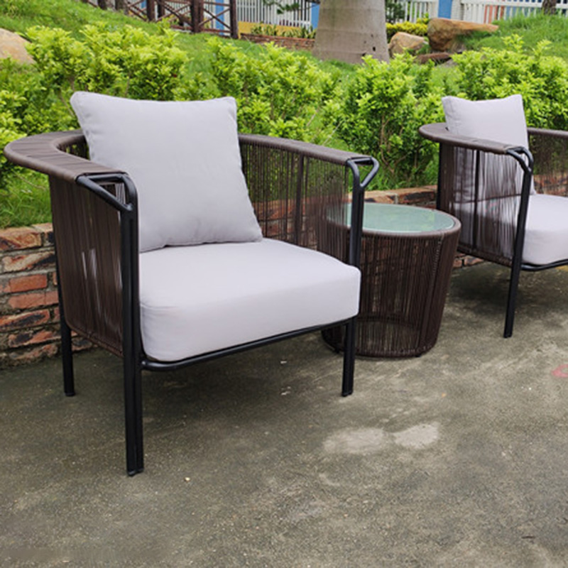 Patio Furniture Set, Wicker Outdoor Chairs at Table para sa Balkonahe, Halamanan
