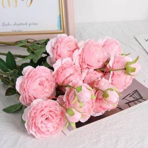 Rose 3 Artificial Flower Home Decoration Wedding Wall