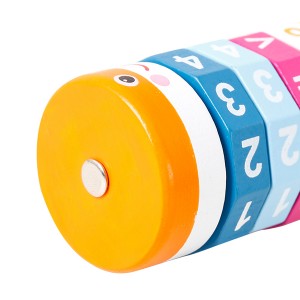 Cilindrične lesene digitalne kocke Puzzle Toy Lesene izobraževalne igrače cilindrične kocke