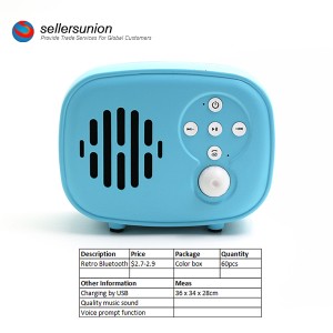 Altofalante portátil Bluetooth con micrófono e radio FM Bluetooth personalizado
