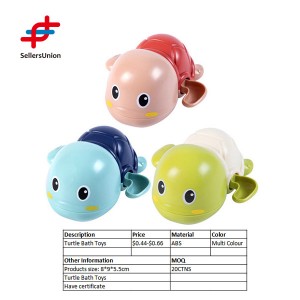 I giocattoli da bagno per tartarughe caricano il giocattolo da bagno per subacqueo che nuota tartaruga galleggiante per bambini
