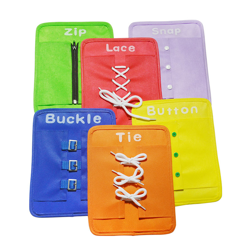 Hot Selling for Trade Service Provider Yiwu - Educational Toy Basic Life Skills Learning Board Early Learn to Dress Boards Toy for Kids 6pcs/Set Preschool Learning Toy – Sellers Union