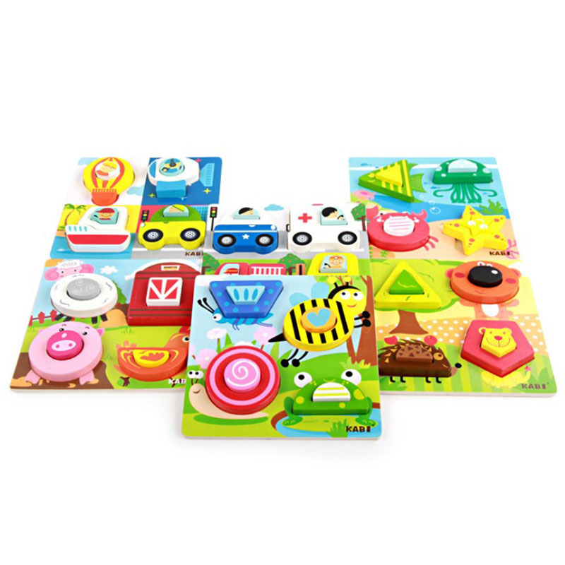 High reputation Supermarket Items - Popular Wooden Block Puzzle Kids Early Educational Toys 3D Animal Puzzle Toddler Toy Color Sorting Shape Cognition Jigsaw Puzzle – Sellers Union