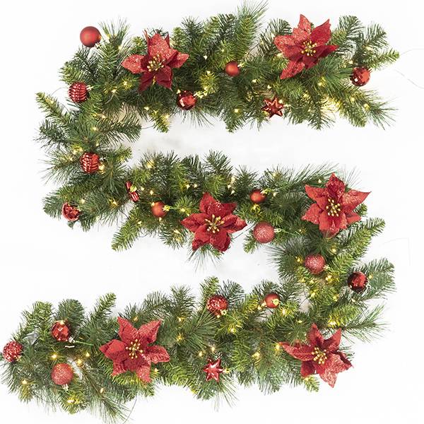 Factory Price Sales Agent Service Yiwu - High quality pvc pre lit pine cone wreath 200cm artificial christmas garland – Sellers Union
