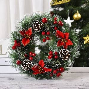 ປະຕູຫ້ອຍ ຕົກແຕ່ງເຮືອນ Christmas Wreath ຂາຍສົ່ງ