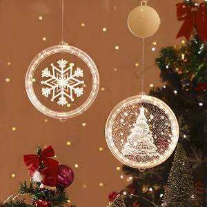 3D Nagbitay nga LED Dekorasyon nga mga Suga sa Kuwarto Window Christmas Lights Wholesale