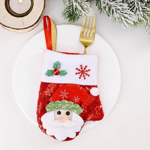 Wholesale Price China Buying Agent Yiwu - Wholesale Christmas Socks Tableware Holder Cover Xmas Tree Hanging Decor  – Sellers Union