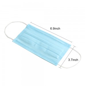 Respirator de unică folosință cu 3 straturi de protecție bucală-mufă anti-praf Respirator de față nețesut de unică folosință BFE95% Respirator de protecție de vânzare