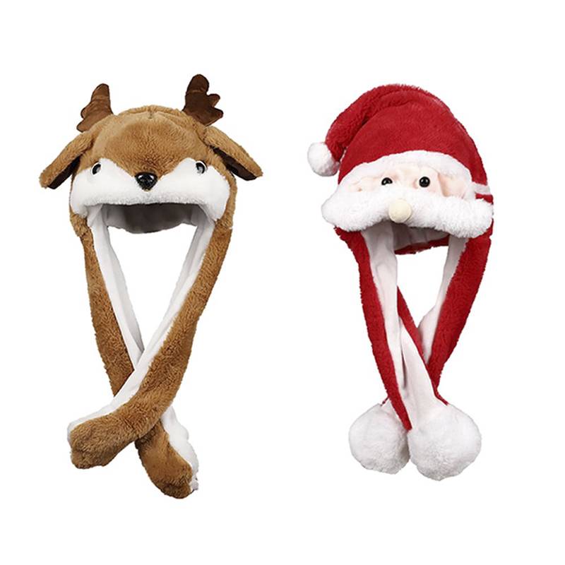 OEM/ODM China Outsourcing Service Yiwu - Christmas Hats Moving Ears Deer Toy Hat Santa Claus Hat Christmas Gift – Sellers Union
