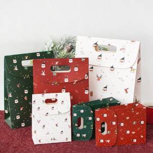 Hurtownia kolorowych torebek papierowych z recyklingu na prezenty świąteczne