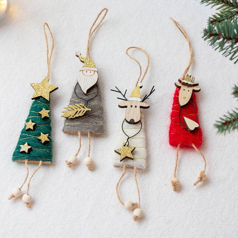 OEM/ODM Factory Procurement Outsourcing Yiwu - Wooden Sheep Felt Old Man Elk Christmas Tree Decoration Pendant – Sellers Union