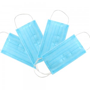 Disposable 3 Ply Protection Mouth-muffle Anti Debu Non-woven Face Respirator Disposable BFE95% Pelindung Respirator for Sale
