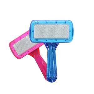 Promozzjonali Pet Grooming Hair Self Clean Slicker Brush Għall-Kelb