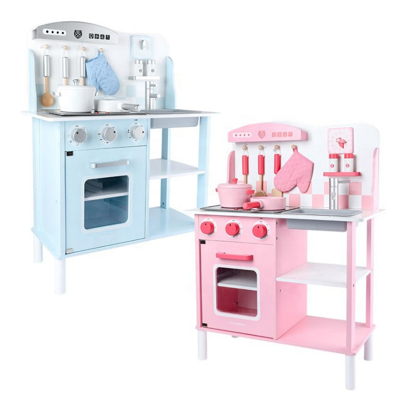 Fixed Competitive Price Partnership Marketing - Pink and Blue Wooden Kitchen Role Play Toy Set for Kids Kitchen Mini Simulation Cooking Pretend Play Set for Sale – Sellers Union