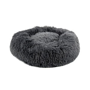 Wasbaar Cute Soft Pluche Donut Round Comfy Pet Cat Dog Sofa Bed