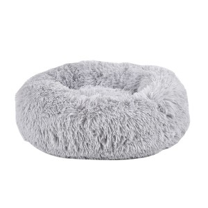 Washable Cute Soft Plush Doughnut Round Comfy Pet Cat Dog Sofa Bed