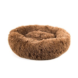 Washable Cute Soft Plush Donut Round Comfy Pet Cat Dog Sofa Bed