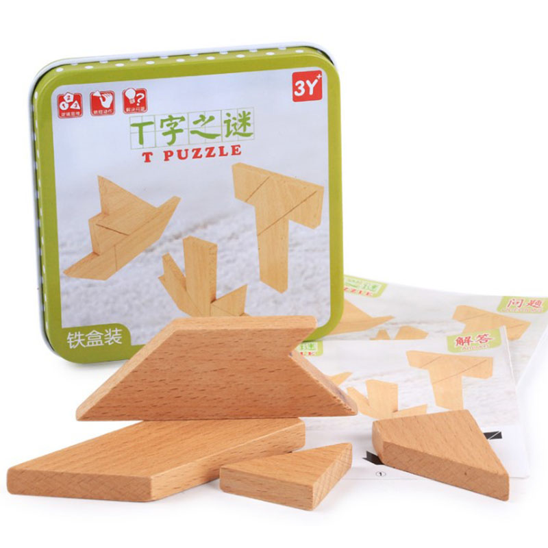 OEM China Toys Market - Fashion Creative Montessori Wooden T Puzzle Games Early Educational Toy Brain Teasers Wooden Jigsaw Puzzle Toy for Kids – Sellers Union
