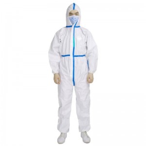 Non-woven Protective Cloth with Cap Wholesale Hospital Disposable Coverall Clothing Suit for Medical Use Insulating Clothing