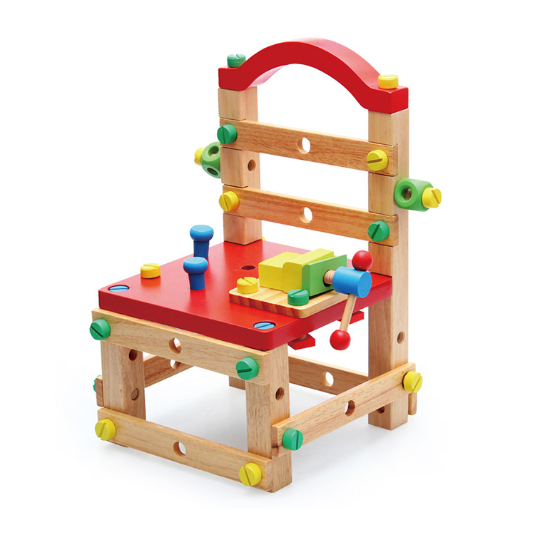 Fixed Competitive Price Export Service China - Best Selling Educational DIY Kids Wooden Tool Toys Montessori Set Nut Assembly Tool Chair Wooden Toy for Children – Sellers Union