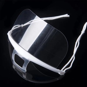 mouth mask for cooking plastic shield for food plastic cooking mouth mask face shield