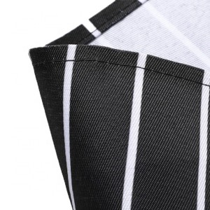 65%Polyester 35% Cotton Striped Apron Stripe Waist Apron for Restaurants