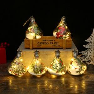 Transparent Plastic LED Lights Christmas Tree Decoration Christmas Ball Wholesale