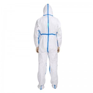 Non-woven Protective Cloth with Cap Wholesale Hospital Disposable Coverall Clothing Suit for Medical Use Insulating Clothing