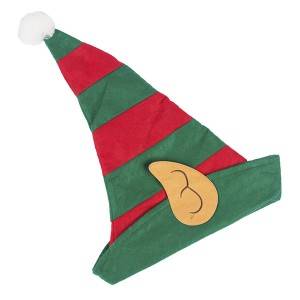 Cappello da elfo natalizio in feltro rosso verde Cina all'ingrosso