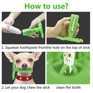 Οδοντόβουρτσα σκύλου Μασάζ καθαρισμού δοντιών περιποίησης σκύλου Παιχνίδι μασήματος κατοικίδιων από καουτσούκ