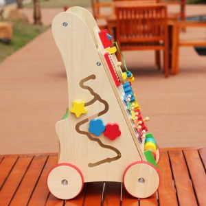 Nyankomst Multifunktionella promenadleksaker för småbarn i trä Trä Baby Learning Walker Montessori pedagogiska leksaker till salu