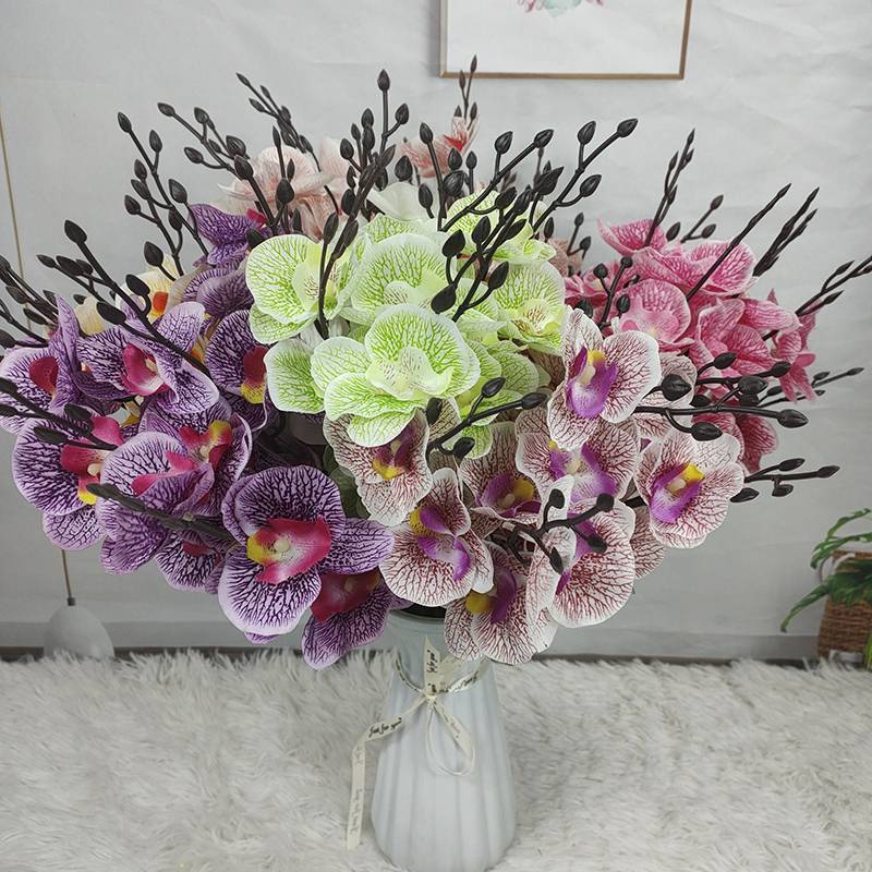 Trending Products Business Development Partner - 5 Fork Phalaenopsis Decorative Plastic Flower Wedding Flowers – Sellers Union