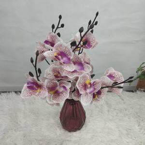 5 Fork Phalaenopsis Decorative Plastic Flower Wedding Flowers