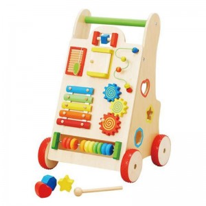 Recién llegado, juguetes multifuncionales para caminar de madera para niños pequeños, juguetes educativos Montessori de aprendizaje para bebés de madera para la venta
