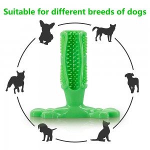 Dog Toothbrush Stick Dog Teeth Care Cleaning Massager Rubber Pet Chew Toy