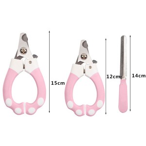 Wholesale good quality stainless steel blue pink dog pet nail clippers