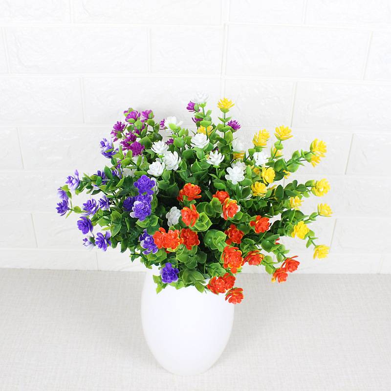 Fixed Competitive Price Partnership Marketing - Artificial Flower Artificial Flower 7 Fork Eucalyptus Rose Plant Potted – Sellers Union
