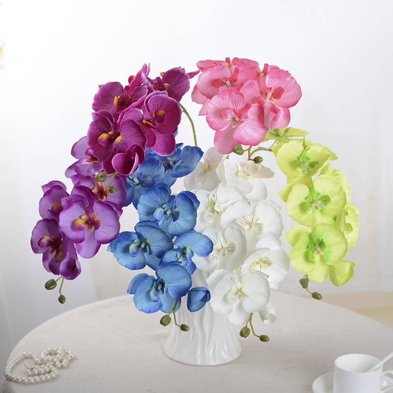 China OEM Artículos escolares - 8 Head Orchid Plants Faux Flower Garland Wholesale Artificial Flowers – Sellers Union