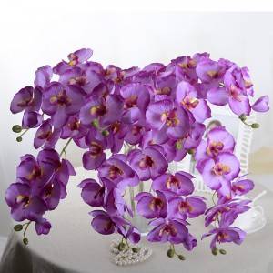 8 Head Orchid Planter Faux Flower Garland Engros kunstige blomster