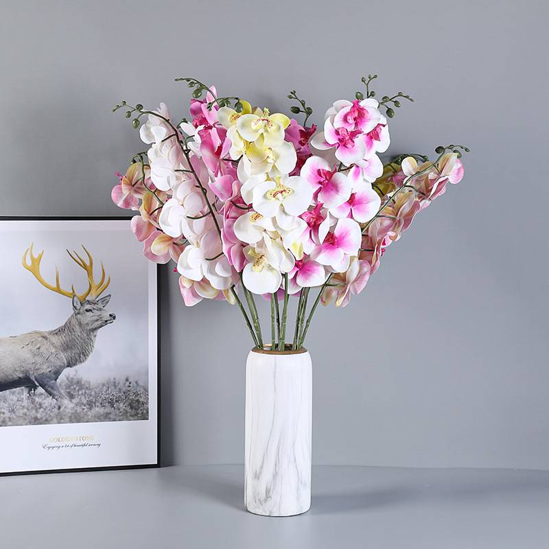 New Fashion Design for Compania de venta - 9 Phalaenopsis Decorative Fake Flowers Artificial Bouquet – Sellers Union