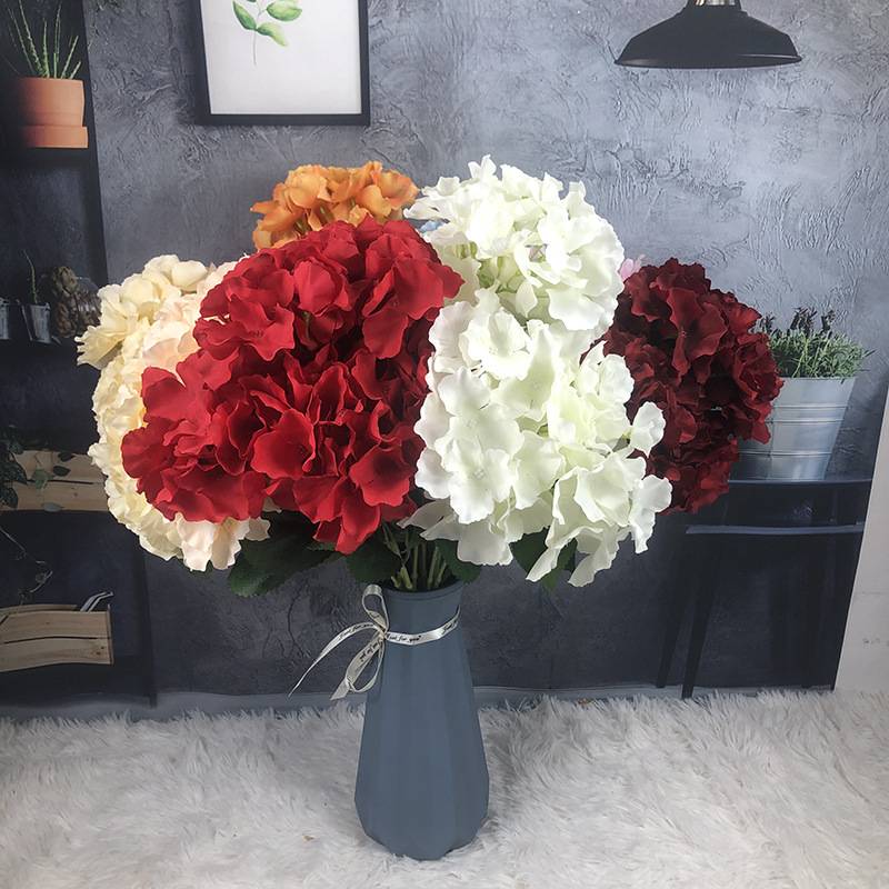 Renewable Design for Business Partner China - Artificial Flowers 5 Hydrangea Wedding Hand Bouquet Silk Flowers – Sellers Union
