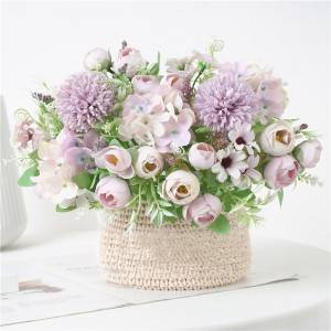 Artificial Flowers Peony Silk Hydrangea Bouquet Decor Arrangements
